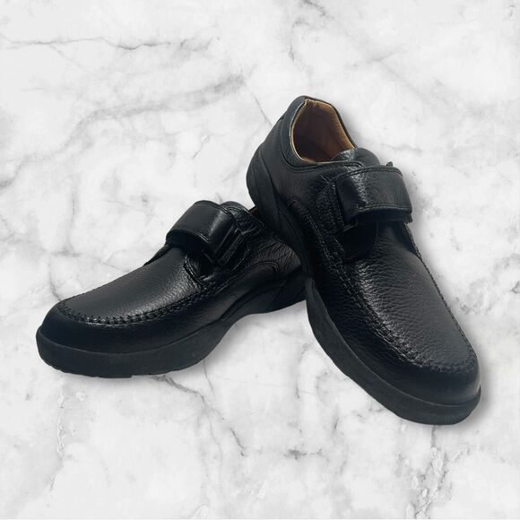 Dr Comfort Scott #9210 Men\'s Black Leather Hook & Loop Diabetic Shoes  Sz 13 New main image 12